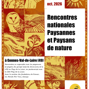 Affiche rencontres nationales Paysans de nature 2026 Affiche rencontres nationales Paysans de nature 2026